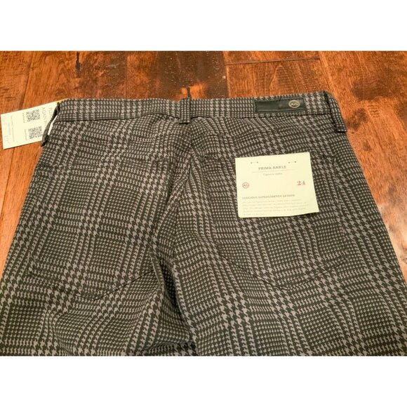 AG Adriano Goldschmied Black & Gray Houndstooth Cigarette Ankle Pant, Sz 24, NWT - Picture 7 of 9
